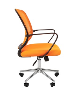 Кресло компьютерное CHAIRMAN 698 CHROME new Сетка TW-66 (оранжевый) в Салехарде - предосмотр 3