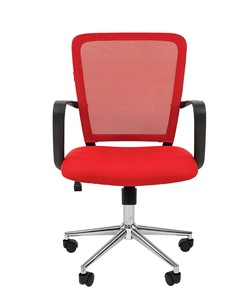 Офисное кресло CHAIRMAN 698 CHROME new Сетка TW-69 (красный) в Салехарде - предосмотр 2
