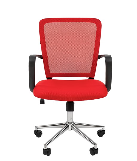 Офисное кресло CHAIRMAN 698 CHROME new Сетка TW-69 (красный) в Салехарде - изображение 2