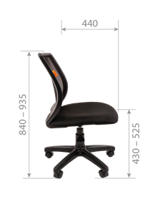 Кресло компьютерное CHAIRMAN 699 Б/Л Сетка TW-01(черный) в Салехарде - предосмотр 5