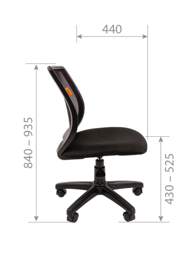 Кресло компьютерное CHAIRMAN 699 Б/Л Сетка TW-01(черный) в Салехарде - изображение 5