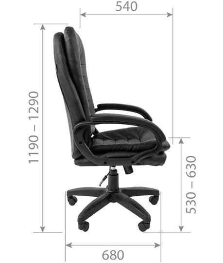 Кресло компьютерное CHAIRMAN 795 LT, экокожа, цвет коричневый в Салехарде - изображение 3