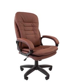 Кресло компьютерное CHAIRMAN 795 LT, экокожа, цвет коричневый в Лабытнанги