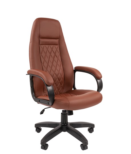 Кресло офисное CHAIRMAN 950LT Экокожа коричневая в Салехарде - изображение 1