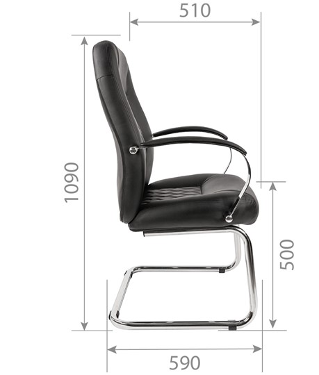 Кресло офисное CHAIRMAN 950V Экокожа черная в Салехарде - изображение 5