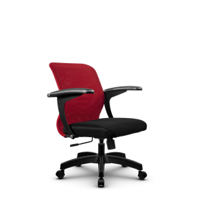 Офисное кресло SU-M-4/подл.160/осн.001, Красный/Черный в Салехарде - предосмотр