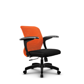 Кресло компьютерное SU-M-4/подл.160/осн.001, Оранжевый/Черный в Салехарде - предосмотр