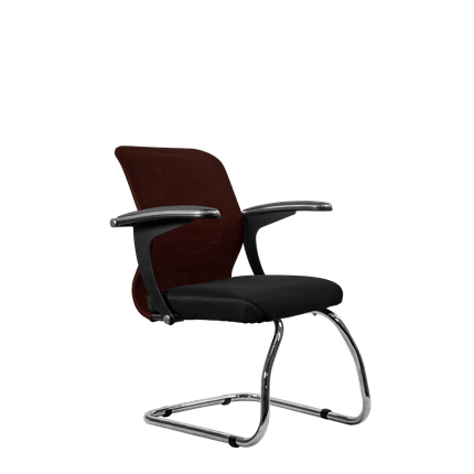 Офисный стул SU-M-4/подл.160/осн.007, Коричневый/Черный в Салехарде - изображение