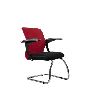 Офисный стул SU-M-4/подл.160/осн.007, Красный/Черный в Салехарде