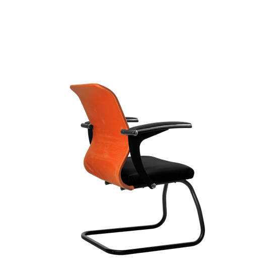 Офисный стул SU-M-4/подл.160/осн.008, Оранжевый/Черный в Салехарде - изображение 2
