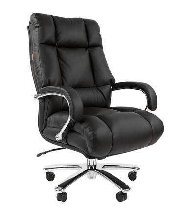 Компьютерное кресло CHAIRMAN 405 черное нат.кожа/экокожа в Салехарде - изображение