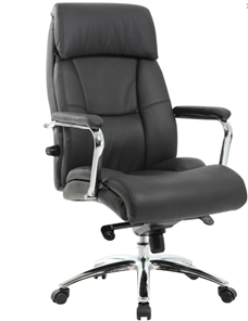 Кресло из натуральной кожи BRABIX PREMIUM "Phaeton EX-502", хром, черное, 530882 в Салехарде - предосмотр