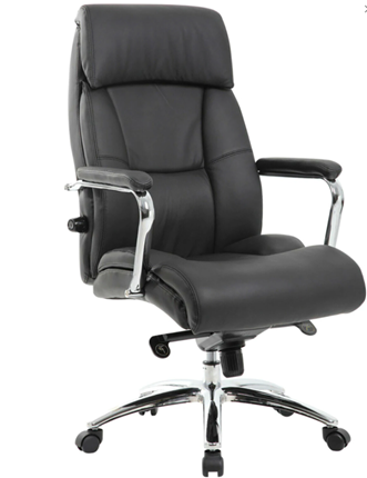 Кресло из натуральной кожи BRABIX PREMIUM "Phaeton EX-502", хром, черное, 530882 в Салехарде - изображение