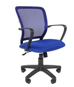 Офисное кресло CHAIRMAN 698 black TW-05, ткань, цвет синий в Лабытнанги