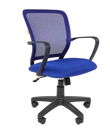 Офисное кресло CHAIRMAN 698 black TW-05, ткань, цвет синий в Салехарде - изображение