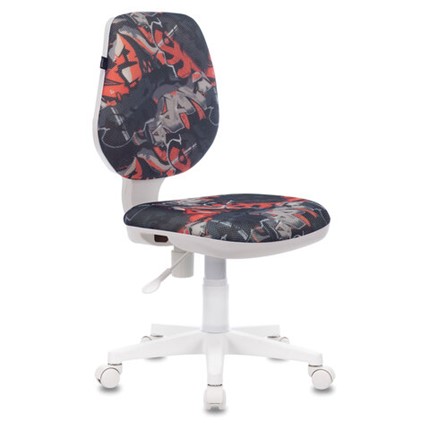 Кресло офисное Brabix Fancy MG-201W (без подлокотников, пластик белый, с рисунком "Graffity") 532415 в Надыме - изображение