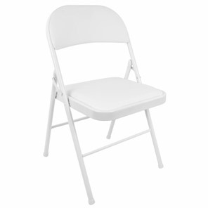 Складной стул BRABIX "Golf Plus CF-003 КОМФОРТ", белый каркас, кожзам белый, 532888 в Надыме