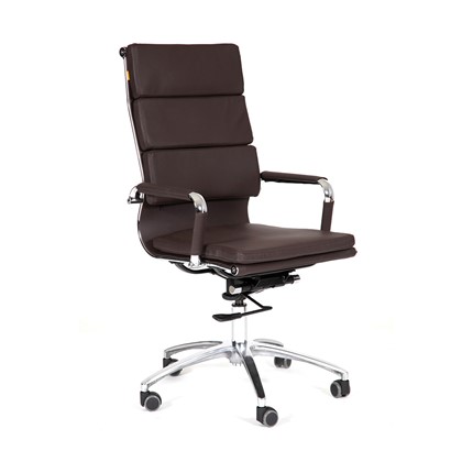 Кресло CHAIRMAN 750 экокожа коричневая в Салехарде - изображение