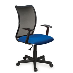 Компьютерное кресло Brabix Spring MG-307 (с подлокотниками, комбинированное синее/черное TW) в Салехарде - предосмотр