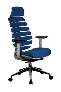 Компьютерное кресло Riva Chair SHARK (Синий/серый) в Салехарде - предосмотр