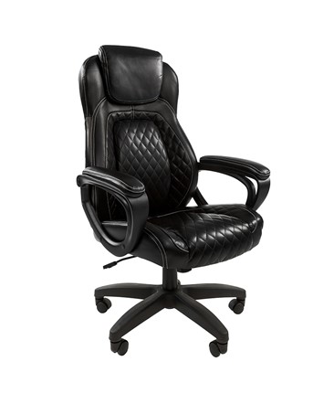 Офисное кресло CHAIRMAN 432, экокожа, цвет черный в Лабытнанги - изображение