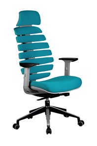 Кресло Riva Chair SHARK (Лазурный/серый) в Губкинском