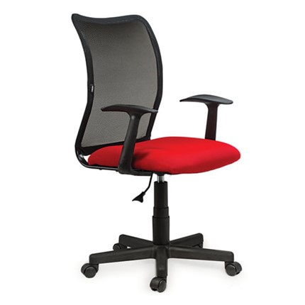 Кресло Brabix Spring MG-307 (с подлокотниками, комбинированное красное/черное TW) в Ноябрьске - изображение