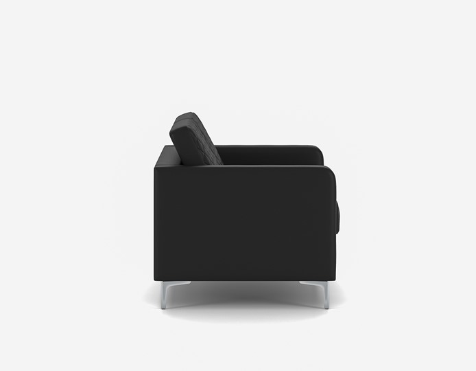 Прямой диван Актив двухместный, черный в Надыме - изображение 2