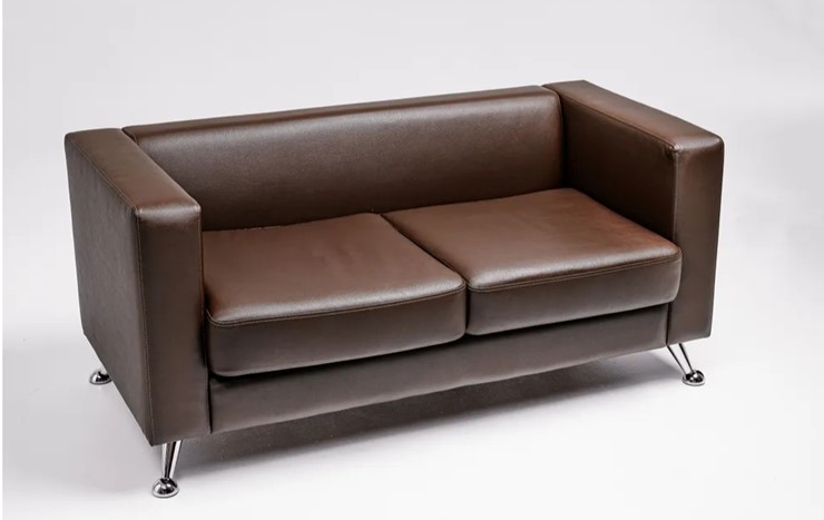 Комплект мебели Альбиони коричневый кожзам  диван 2Д + кресло в Салехарде - изображение 2