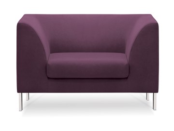 Мягкое офисное кресло Сиеста, ткань Сахара / фиолетовая С33 в Салехарде
