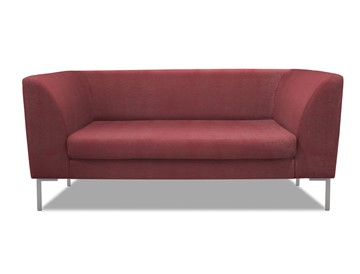 Офисный диван Сиеста 2-местный, ткань Сахара / красная С30 в Салехарде