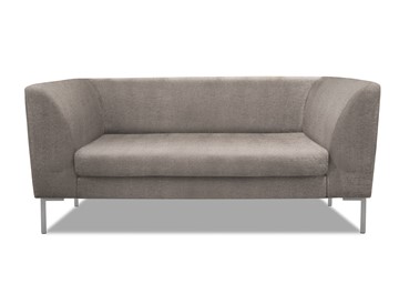 Мягкий офисный диван Сиеста 2-местный, ткань Сахара / темно-бежевая С04 в Салехарде