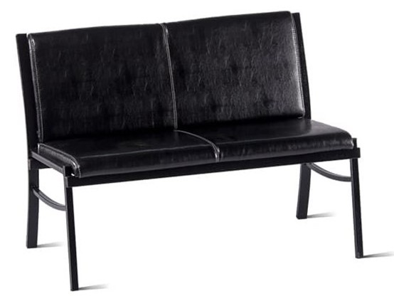 Офисный диван Симпл-2, ВИК Carolina/Черная шагрень в Салехарде - изображение