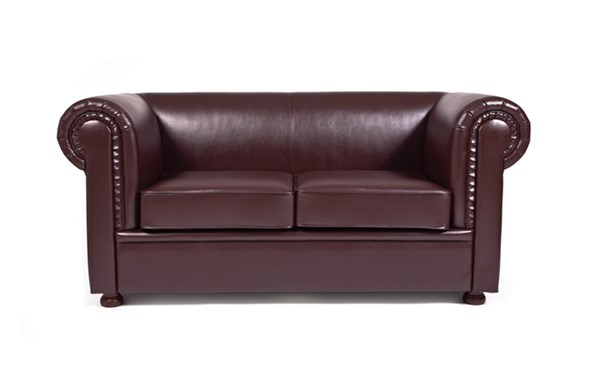 Прямой диван Честер лайт двухместный, экокожа в Муравленко - изображение