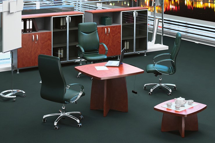 Кабинет руководителя Boston Director зона для переговоров, конференц-стол в Губкинском - изображение
