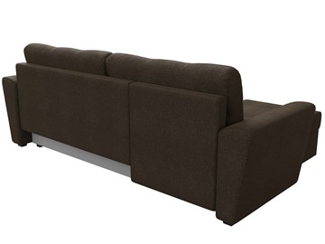 Угловой диван с оттоманкой Амстердам Лайт, Коричневый (рогожка) в Лабытнанги - предосмотр 8