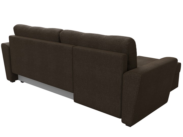 Угловой диван с оттоманкой Амстердам Лайт, Коричневый (рогожка) в Лабытнанги - изображение 8