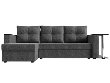 Угловой диван с оттоманкой Атланта Лайт, Серый (рогожка) в Салехарде - предосмотр 1