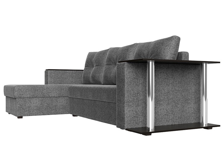 Угловой диван с оттоманкой Атланта Лайт, Серый (рогожка) в Лабытнанги - изображение 2