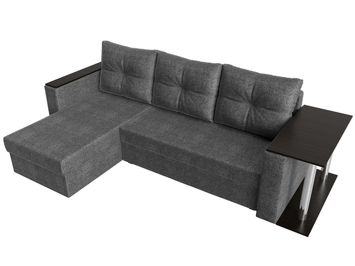 Угловой диван с оттоманкой Атланта Лайт, Серый (рогожка) в Салехарде - изображение 3