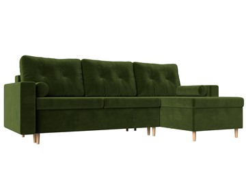 Угловой диван для гостиной Белфаст, Зеленый (микровельвет) в Салехарде