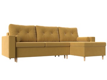Угловой диван для гостиной Белфаст, Желтый (микровельвет) в Салехарде