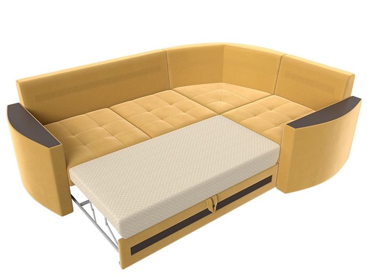 Угловой диван Белла, Желтый (Микровельвет) в Салехарде - изображение 1