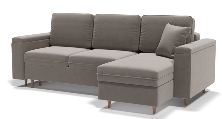 Угловой диван с оттоманкой Брайтон БЛ/БП в Салехарде - изображение 1