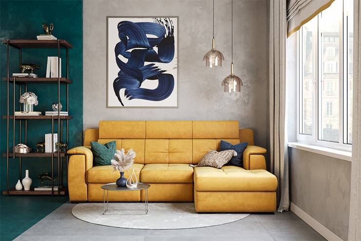 Угловой диван Бруклин с оттоманкой в Муравленко - изображение 7