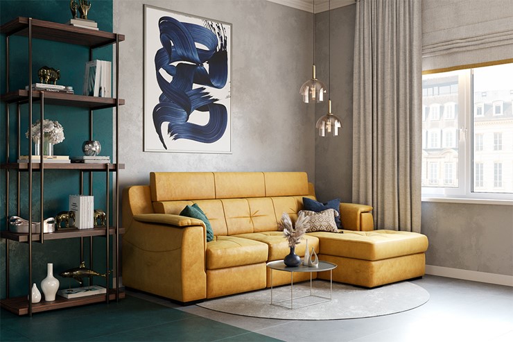 Угловой диван Бруклин с оттоманкой в Муравленко - изображение 8