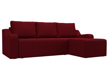 Угловой диван для гостиной Элида, Бордовый (микровельвет) в Салехарде - предосмотр