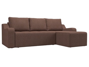 Угловой диван для гостиной Элида, Коричневый (рогожка) в Новом Уренгое