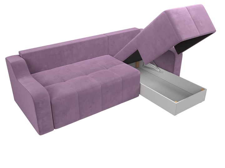 Угловой раскладной диван Элида, Сиреневый (микровельвет) в Салехарде - изображение 6