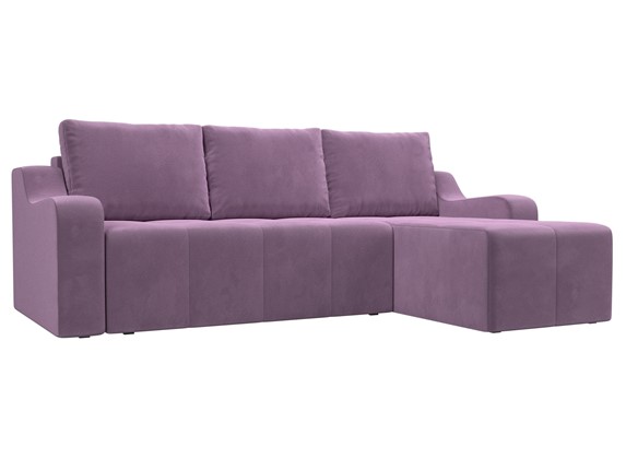 Угловой раскладной диван Элида, Сиреневый (микровельвет) в Надыме - изображение